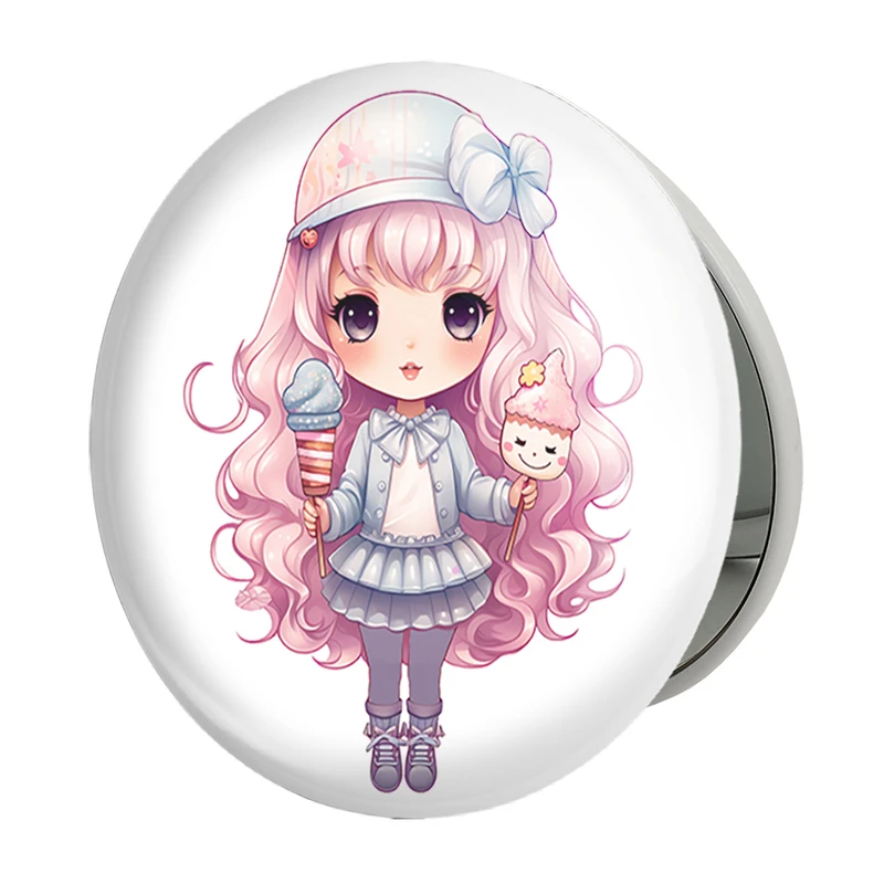 آینه جیبی خندالو طرح دخترانه (Girlish) مدل تاشو کد 36895