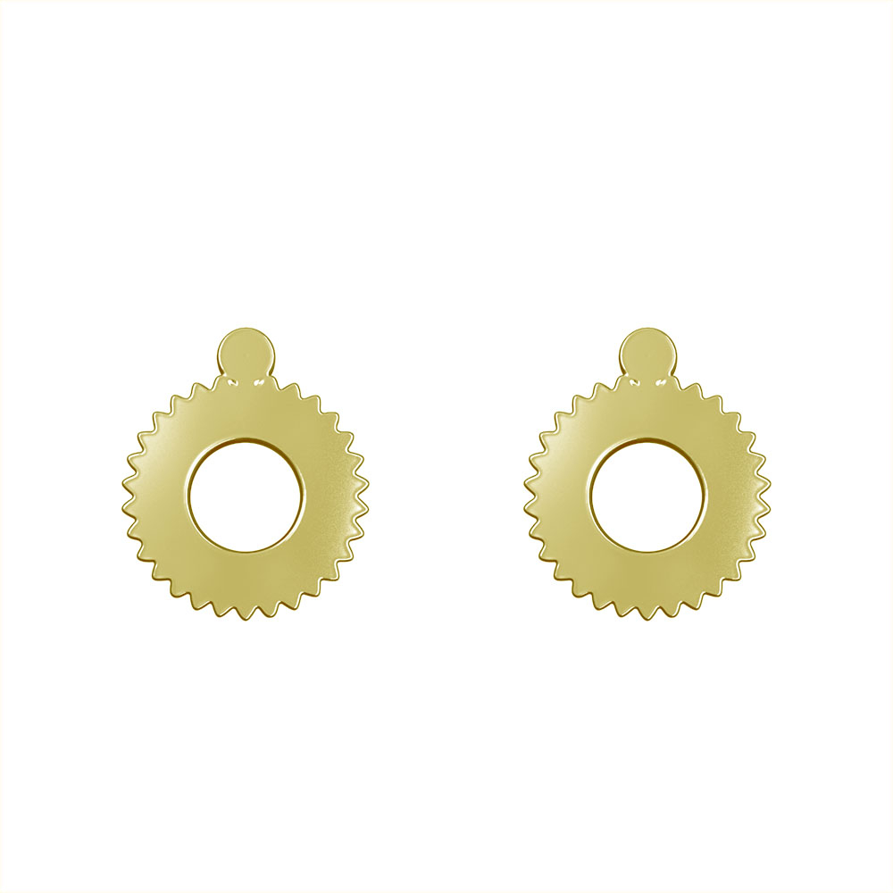 گوشواره طلا 18 عیار زنانه مدوپد مدل دایره کد GA1-10785