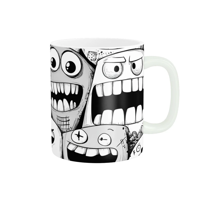 ماگ پاد آفرین مدل صورتک خندان بامزه فانتزی کد 2346