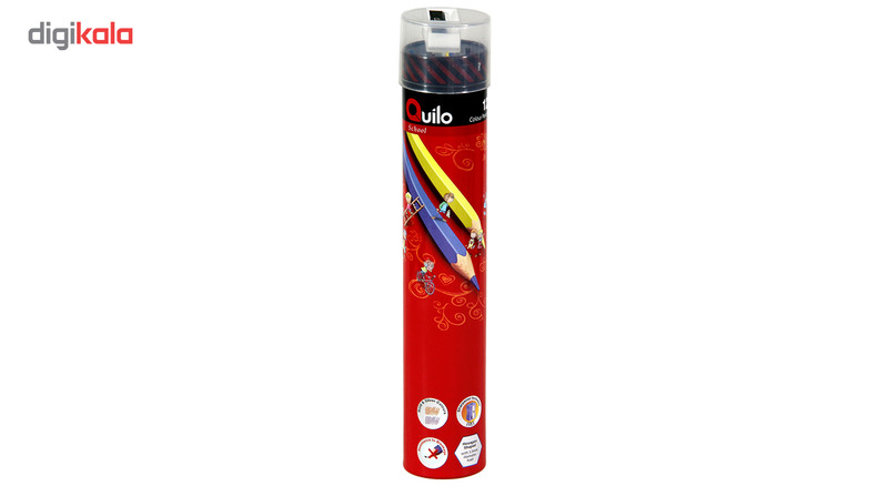 مداد رنگی 12 رنگ استوانه‌ای کوییلو کد 634009