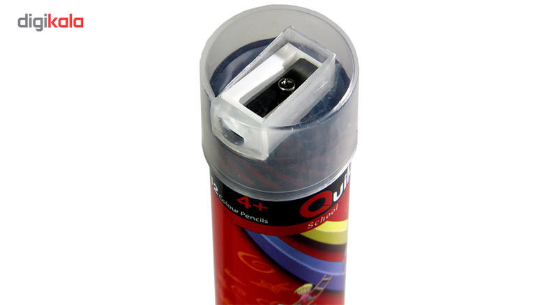 مداد رنگی 12 رنگ استوانه‌ای کوییلو کد 634009