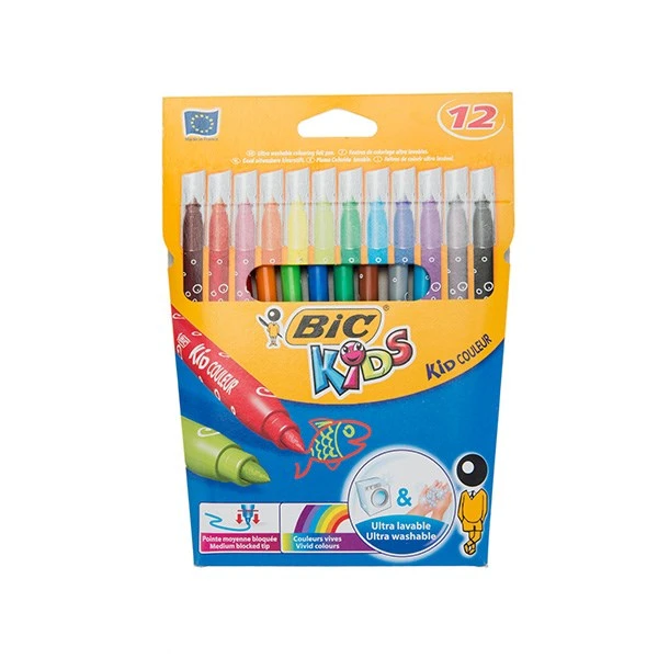 ماژیک رنگ آمیزی بیک سری Kids مدل Kid Couleur - بسته 12 رنگ
