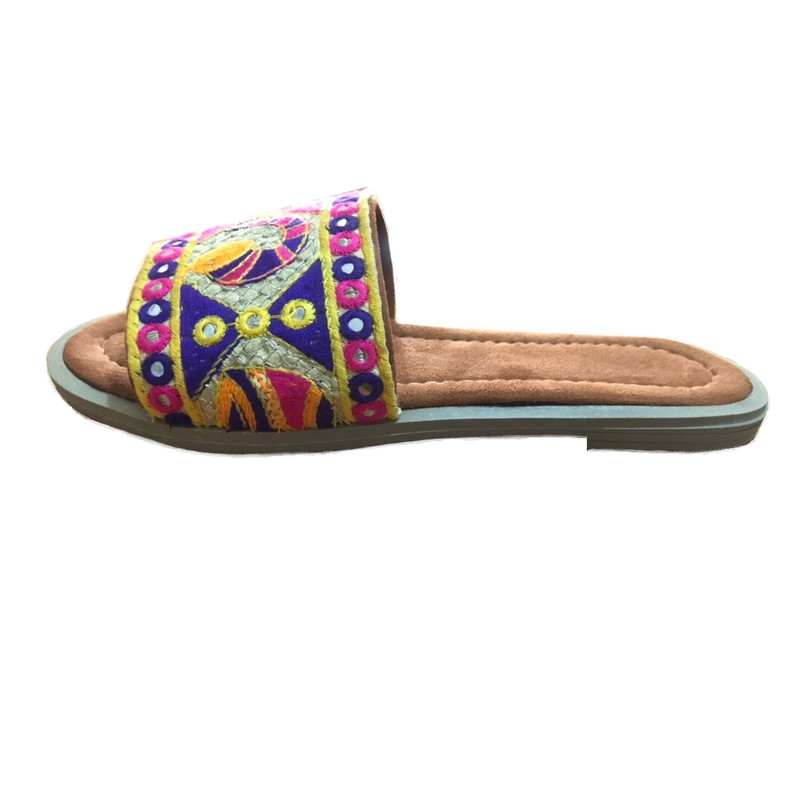 صندل زنانه مدل سنتی سوزن دوزی هندی