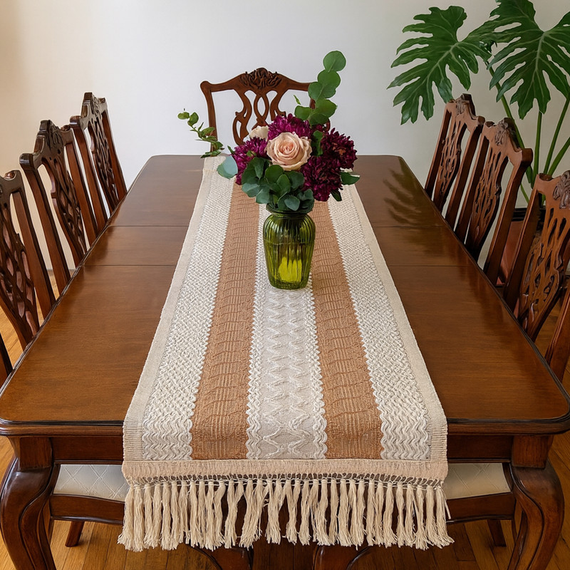 رانر مدل مکرومه نلا سایز 160x40 سانتی‌متر