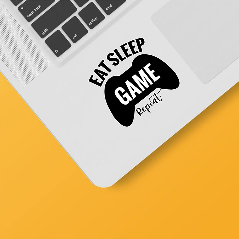 استیکر لپ تاپ و موبایل بووم طرح گیمینگ مدل بخور بخواب کد MD72