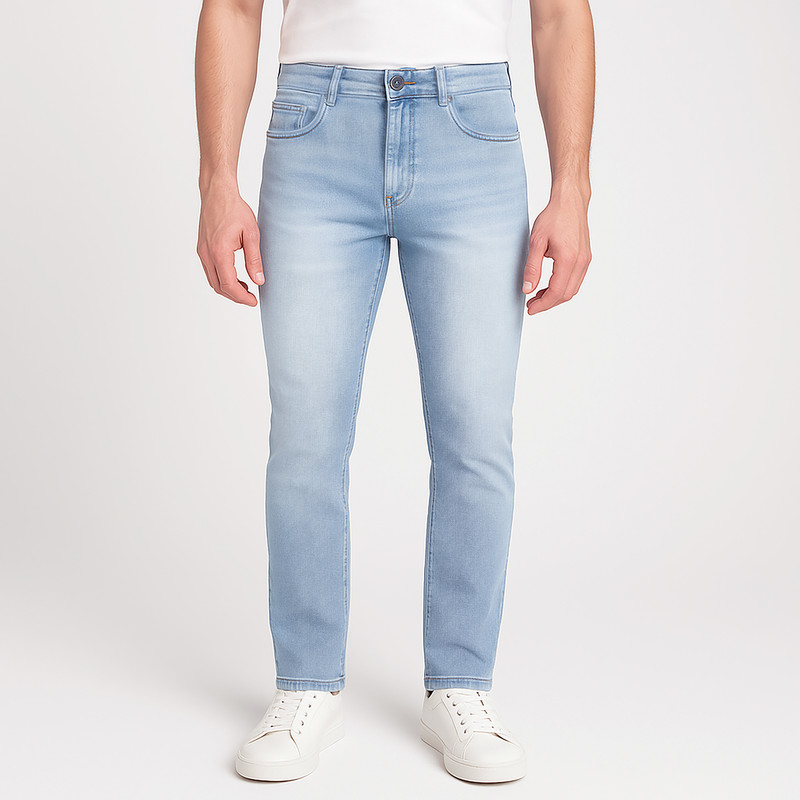 شلوار جین مردانه آر اِن اِس مدل 12042236 رنگ آبی روشن