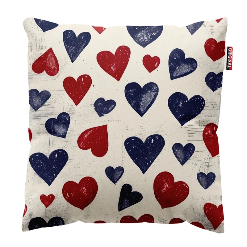 کوسن پاد آفرین طرح قلب کد 5072 سایز 30*30 سانتی متر