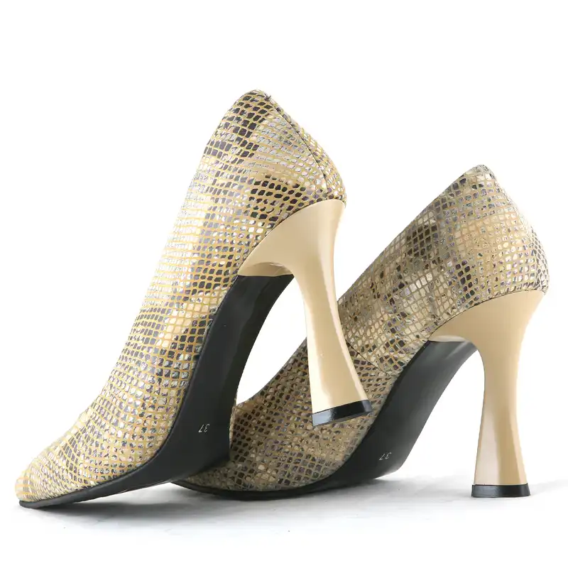 ست کیف و کفش زنانه چرم یلسان مدل آتریسا کد ROZ-RTL-916-krm