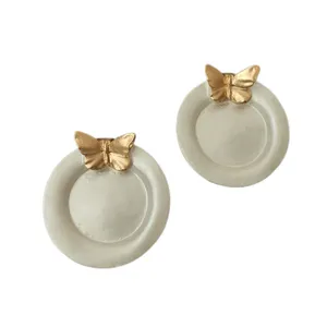 زیر لیوانی طرح پروانه کد 064 مجموعه 2 عددی