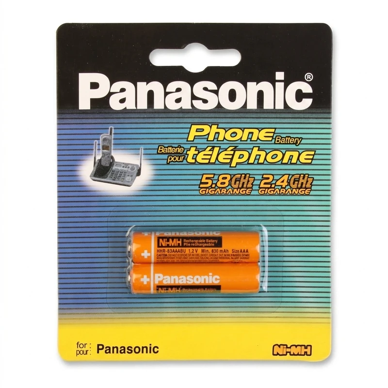 باتری نیم قلمی قابل شارژ پاناسونیک مدل HHR-3MRT-830 بسته 2 عددی
