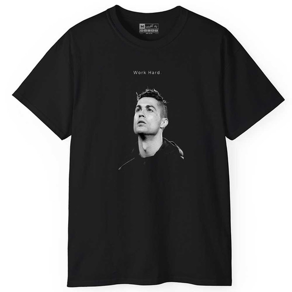 تی شرت آستین کوتاه مردانه پاد آفرین مدل اسپرت فوتبالی طرح رونالدو کد 01098