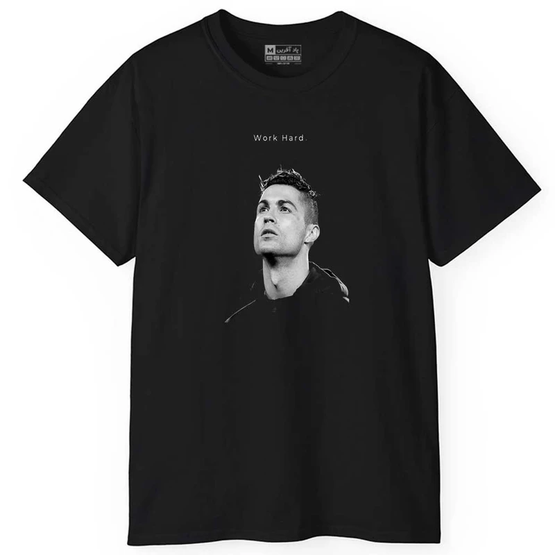 تی شرت آستین کوتاه مردانه پاد آفرین مدل اسپرت فوتبالی طرح رونالدو کد 01098