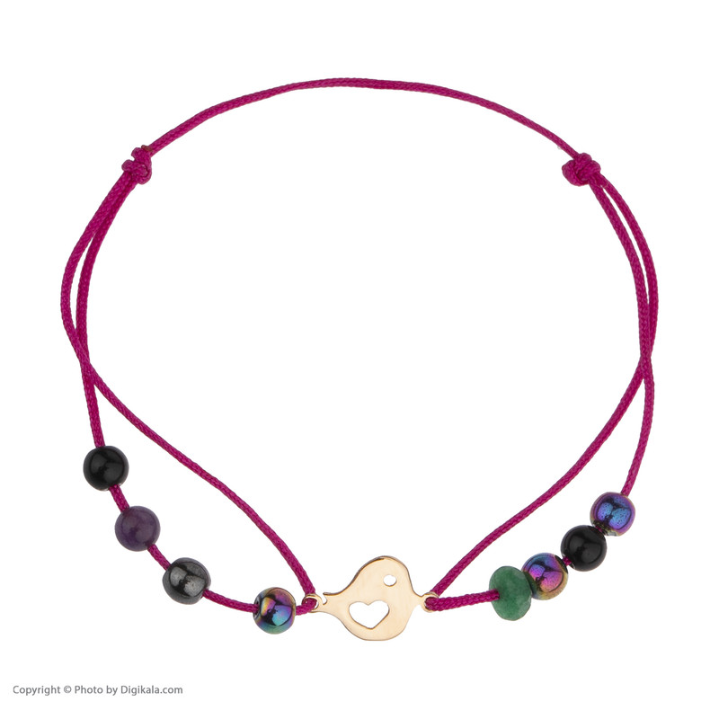 دستبند طلا 18 عیار دخترانه پرسته مدل 14077650