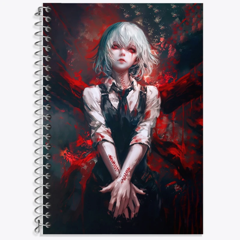 دفتر زبان 50 برگ خندالو مدل سه خط طرح انیمه توکیو غول کد F2846