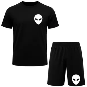 ست تی شرت آستین کوتاه  و شلوارک راحتی مردانه مدل فضایی کد A74