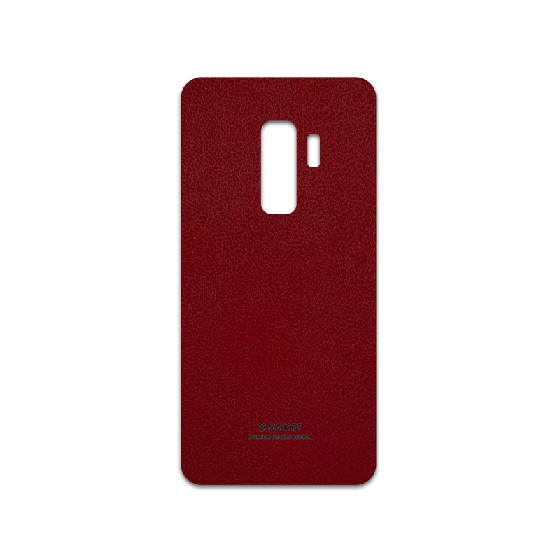 برچسب پوششی ماهوت مدل Red-Leather مناسب برای گوشی موبایل سامسونگ Galaxy S9 Plus