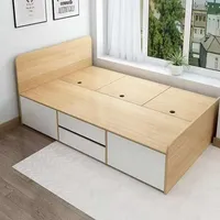 تخت خواب تک نفره مدل باکس دار شاهد سایز 90&times;200 سانتی متر