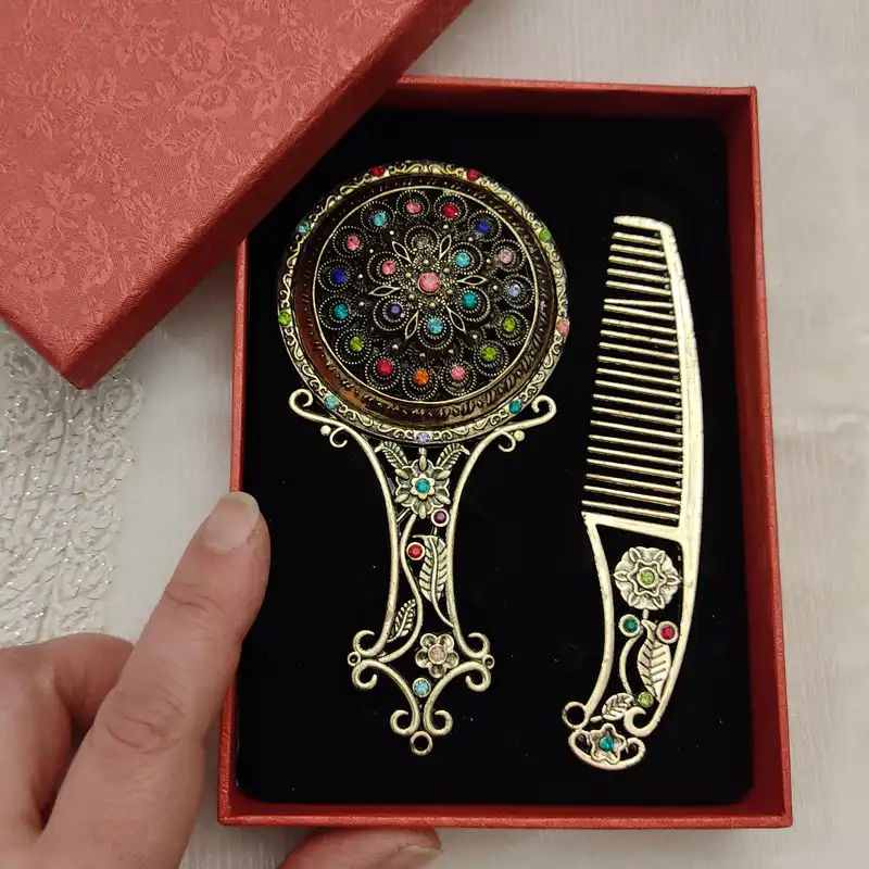 آینه آرایشی مدل جواهری