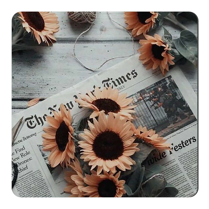 مگنت طرح روزنامه و گل های آفتابگردان کد wmg377