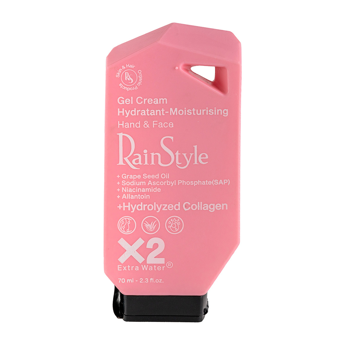 ژل کرم آبرسان دست و صورت رین استایل مدل کلاژن مناسب انوع پوست حجم 70 میلی لیتر