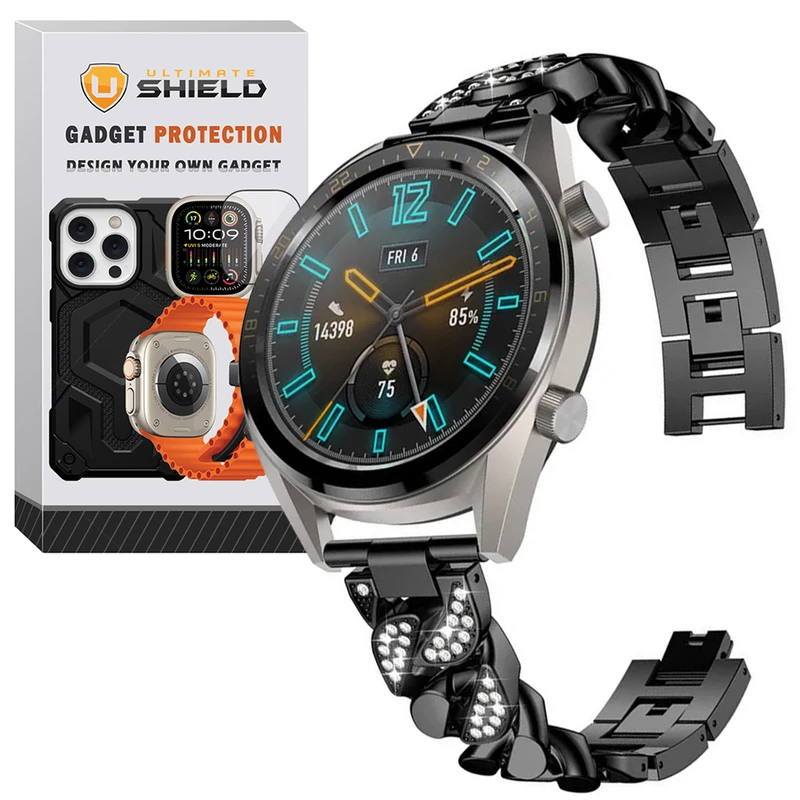 بند آلتیمیت شیلد مدل CTR Diamond TW مناسب برای ساعت هوشمند هپی تاچ K59 Pro / K56 Pro Ultra 22mm