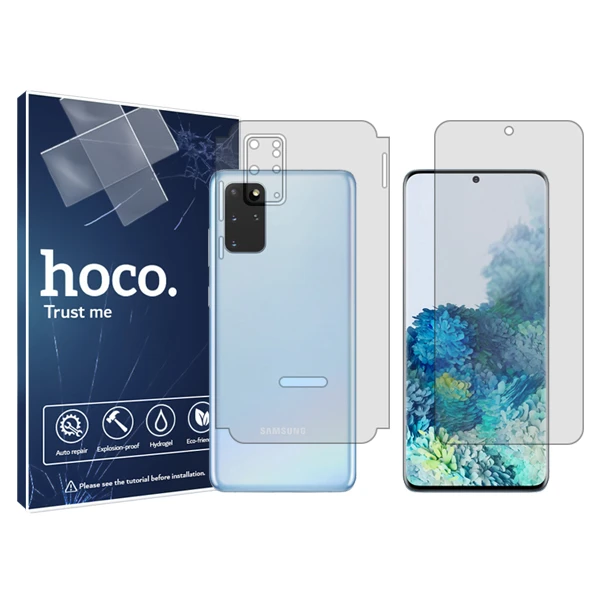 محافظ صفحه نمایش شفاف هوکو مدل HyGEL مناسب برای گوشی موبایل سامسونگ Galaxy S20 Plus 5G به همراه محافظ پشت گوشی