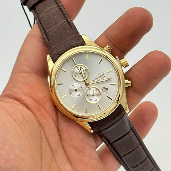ساعت مچی عقربه‌ای مردانه کوارتز کرنوگراف رومانسون مدل سه موتوره 43007