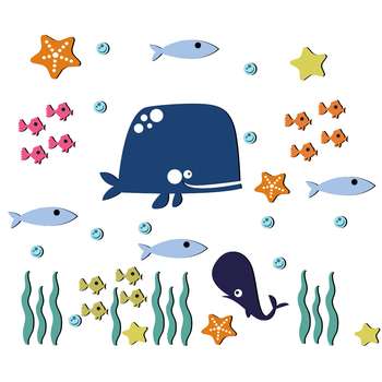 استیکر چوبي ژیوار طرح Animal Sea