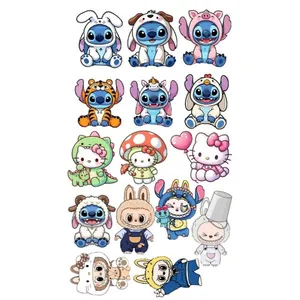 استیکر طرح لبوبو و استیج کد 50 مجموعه 15 عددی