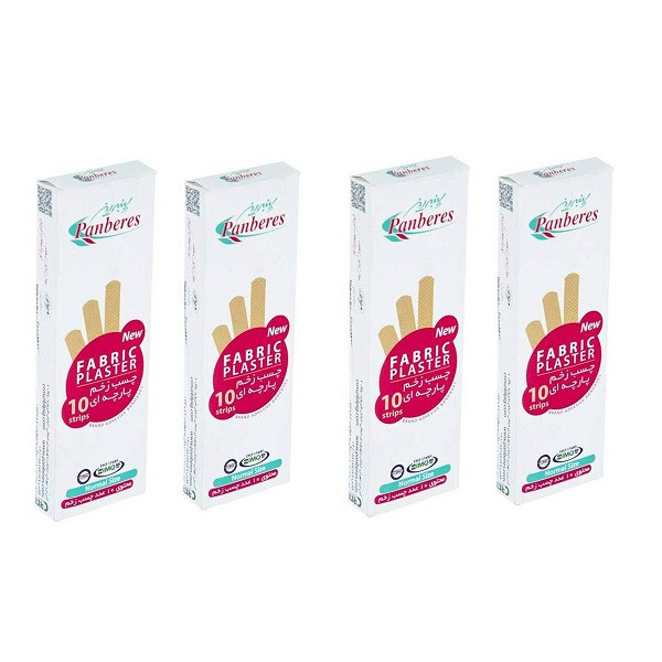 چسب زخم پنبه ریز مدل Fabric مجموعه 4 عددی چسب زخم پنبه ریز مدل Fabric مجموعه 4 عددی