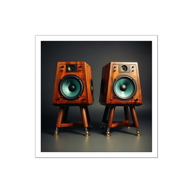 تابلو نوری بکلیت طرح موسیقی اسپیکر و باند صوتی مدل W-MID-16003