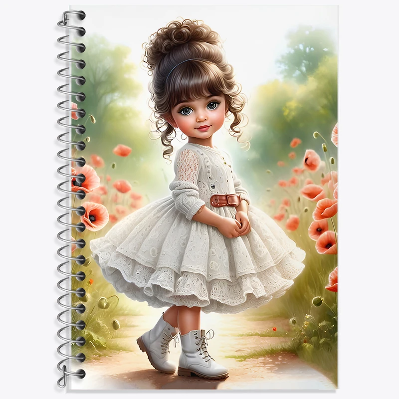 دفتر لغت 50 برگ خندالو طرح دخترانه کیوت کد F6771