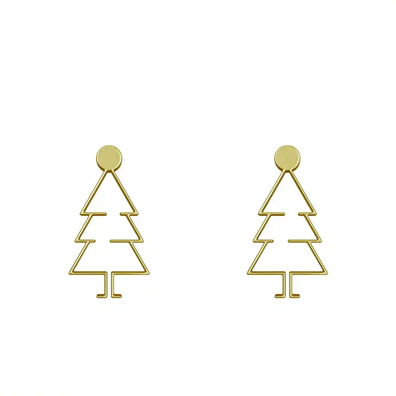 گوشواره طلا 18 عیار زنانه مدوپد مدل درخت کد GA1-15773