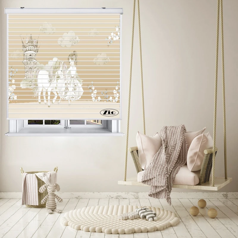 پرده زبرا زیو مدل سیلوئت K3087 سایز 150x150 سانتی متر