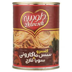 کنسرو سس ماکارونی و سویا قارچ مقدار 400 گرم
