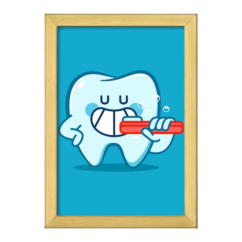تابلو خندالو طرح دندان و دندان پزشکی کودکانه کد 36766