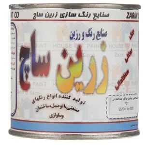 قوطی رنگ طوسی روشن براق زرین ساچ کد 701 وزن 280 گرم