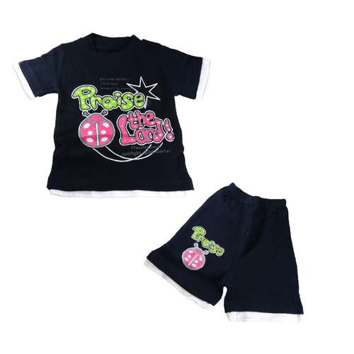 ست تی شرت و شلوارک بچه گانه جی جی کو دخترانه کد 12