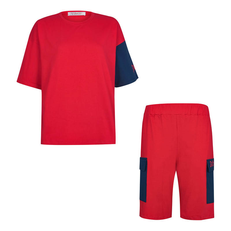 ست تی شرت و شلوارک زنانه لوینت  مدل پازل