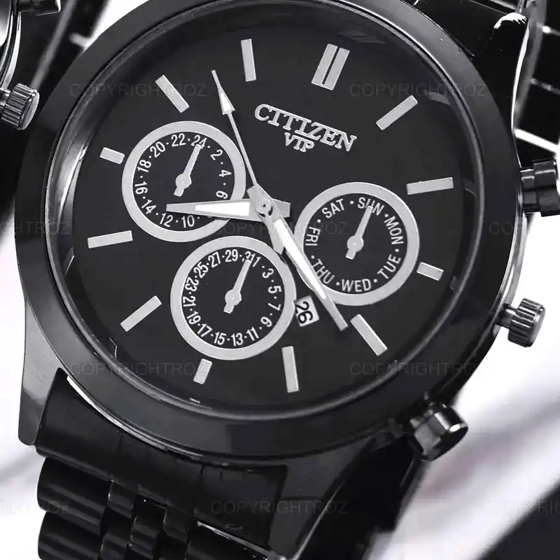 ست ساعت مچی عقربه ای  زنانه و مردانه  مدل تک موتور ساده 02