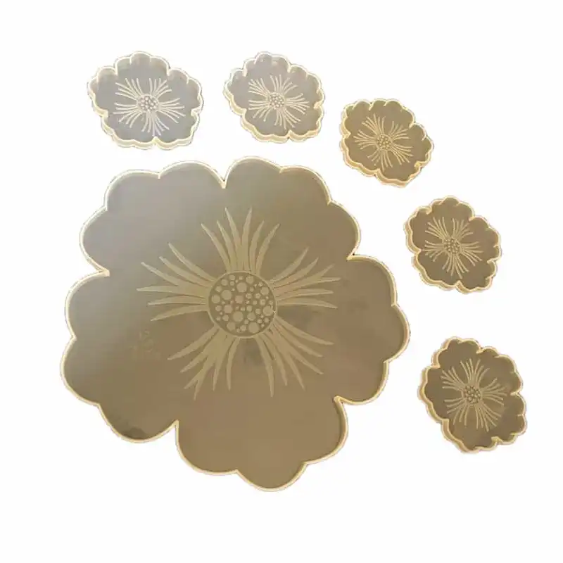 قالب رزین مدل گل مجموعه 6 عددی