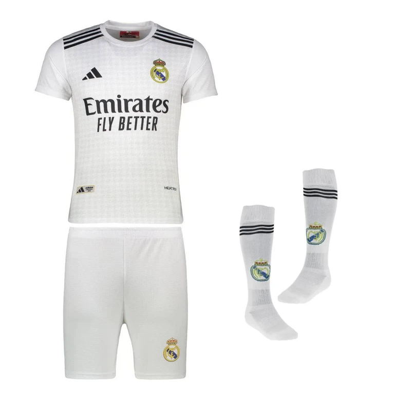 ست 3 تکه لباس ورزشی پسرانه مدل رئال مادرید طرح امباپه کد 2025