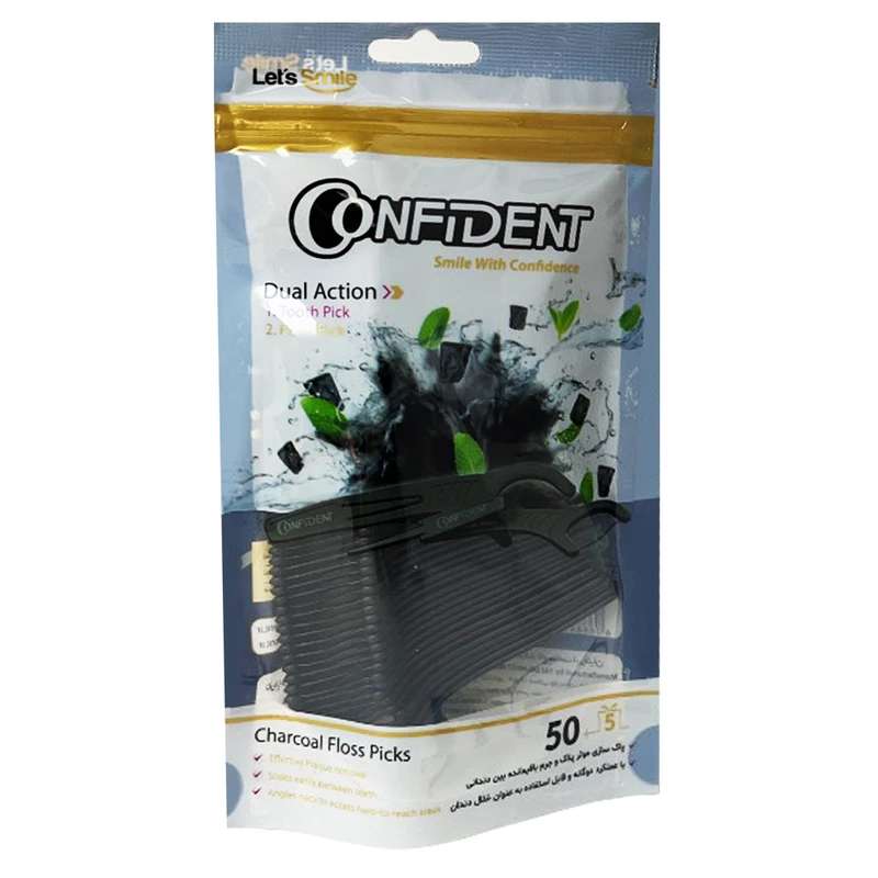 نخ دندان کانفیدنت مدل دوال اکشن بسته 50 عددی