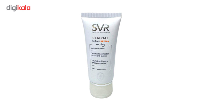 کرم ضدآقتاب اس وی آر مدل Clairial حجم 50 میلی لیتر کرم ضدآقتاب اس وی آر مدل Clairial حجم 50 میلی لیتر
