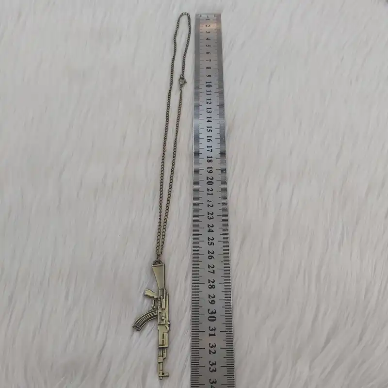 گردنبند مدل زنجیری طرح کلاشینکف کد gu112