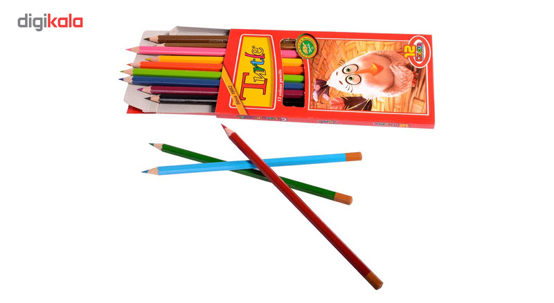 مداد رنگی 12 رنگ ترتل کد 4