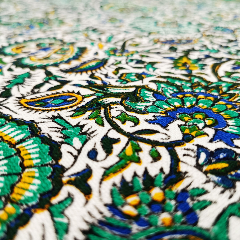 رومیزی قلمکار مدل گل اناری