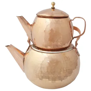 ست کتری و قوری مسی مدل توپی کد ZH74