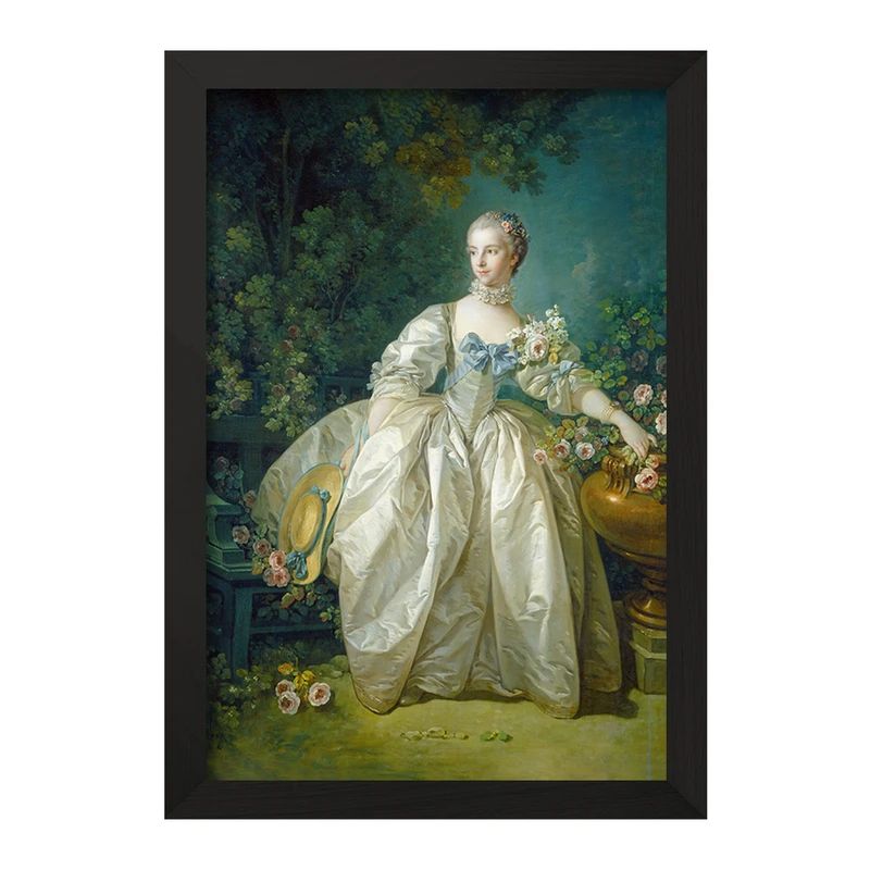 تابلو خندالو مدل نقاشی خانم برژه اثر فرانسوا بوشه کد F12146