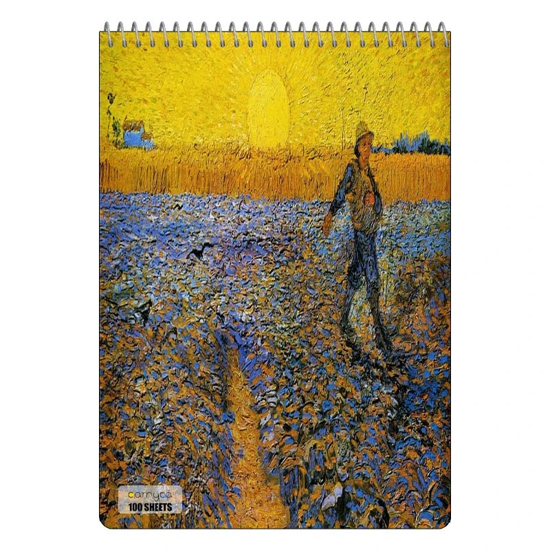 دفتر شطرنجی 100 برگ کارنیکا طرح نقاشی های ون گوگ Van Gogh Paintings کد 35154